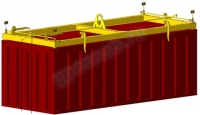 Траверса полуавтоматическая для подъема контейнера 1С за верхние фитинги 6ГПО-Т4